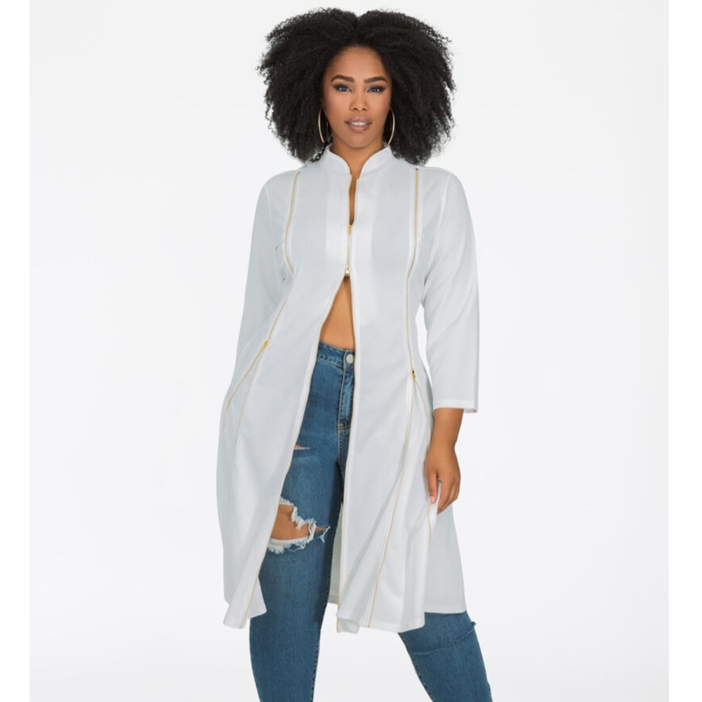 ZIP-FRONT PLEATED A-LINE